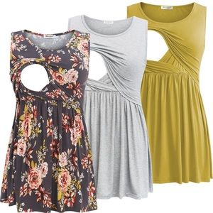 Bearsland Maternity Nursing Tank Tops